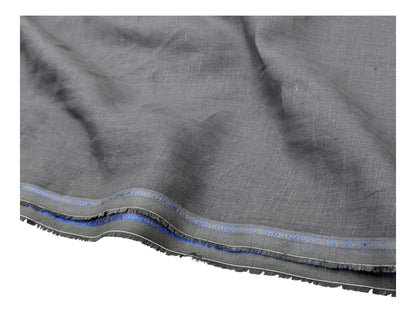 100% European Linen Shirt Fabric (Dark Gray) - 60 LEA
