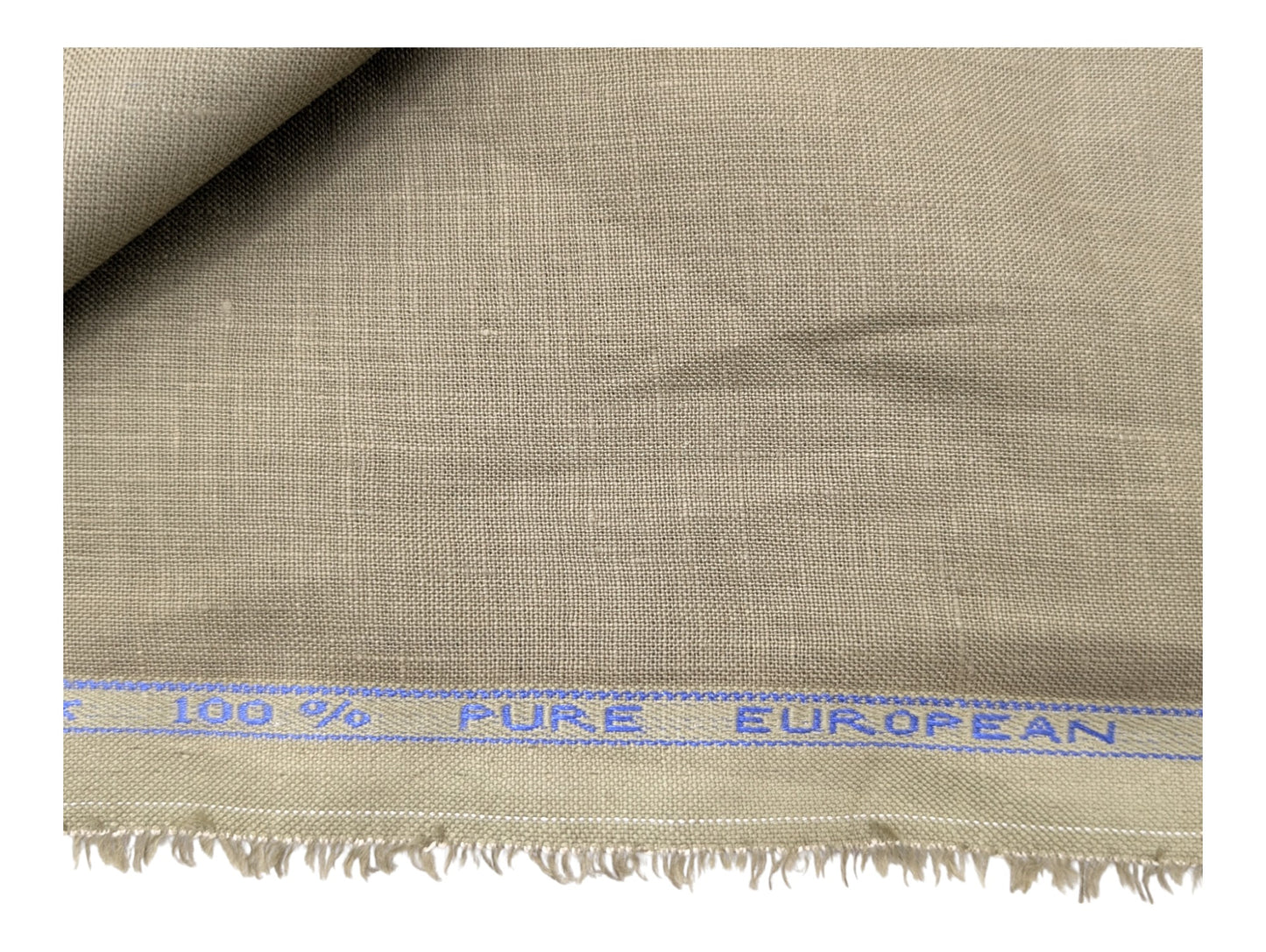 100% European Linen Shirt Fabric (Dusty Olive Green) - 60 LEA