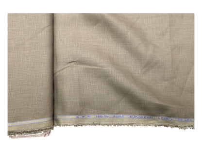 100% European Linen Shirt Fabric (Dusty Olive Green) - 60 LEA