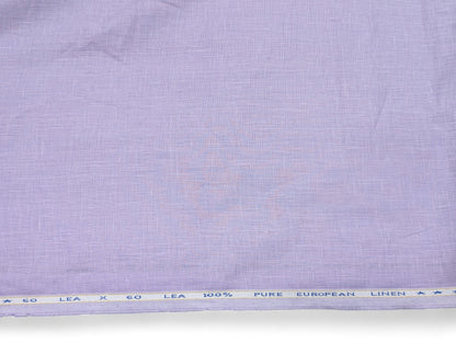 100% European Linen Shirt Fabric (Soft Lavender) - 60 LEA