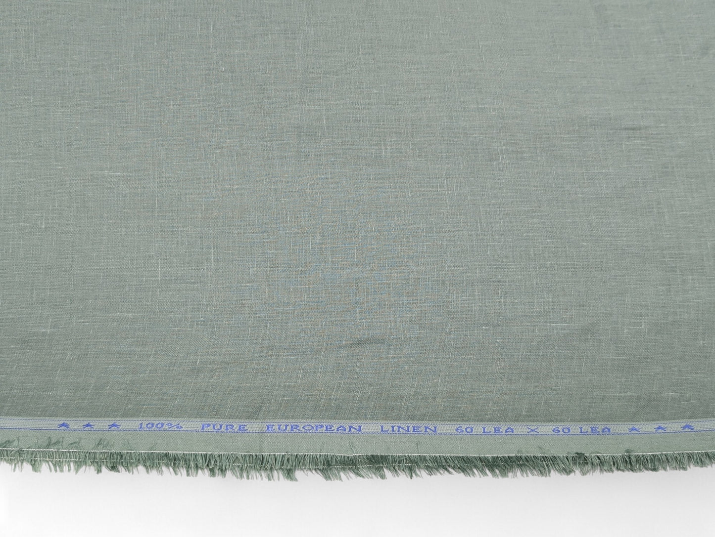 100% European Linen Shirt Fabric (Pastel Green) - 60 LEA