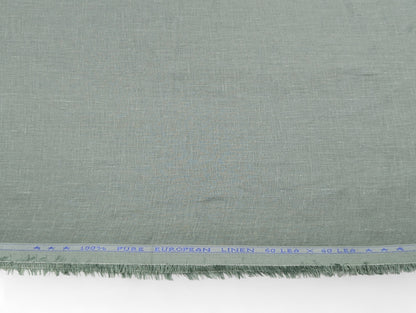 100% European Linen Shirt Fabric (Pastel Green) - 60 LEA