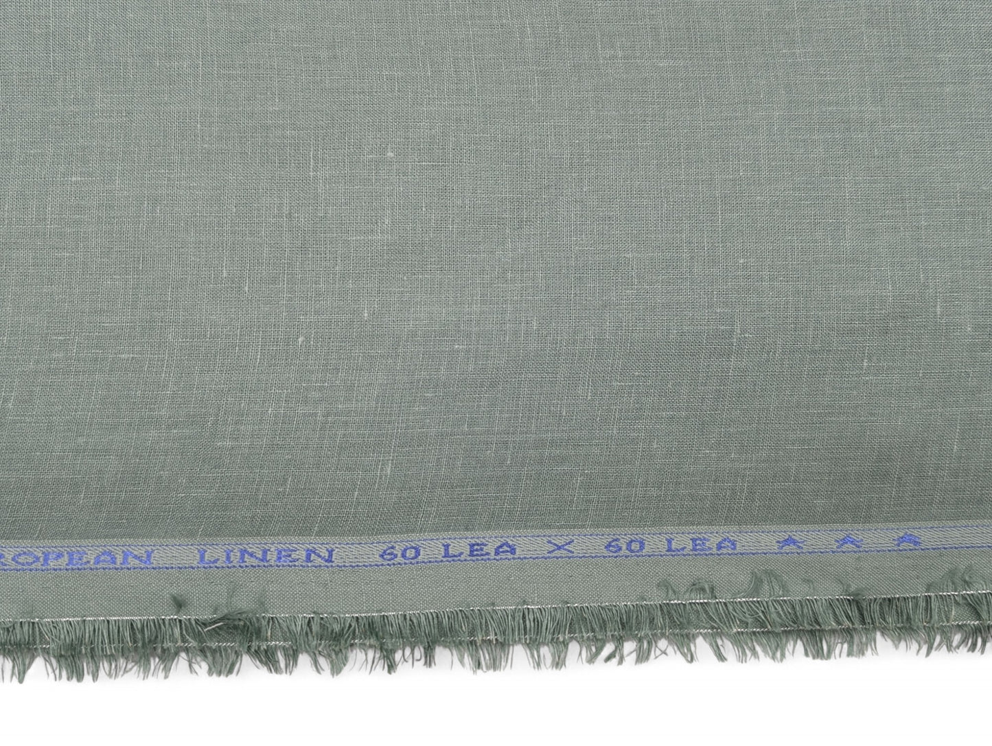 100% European Linen Shirt Fabric (Pastel Green) - 60 LEA