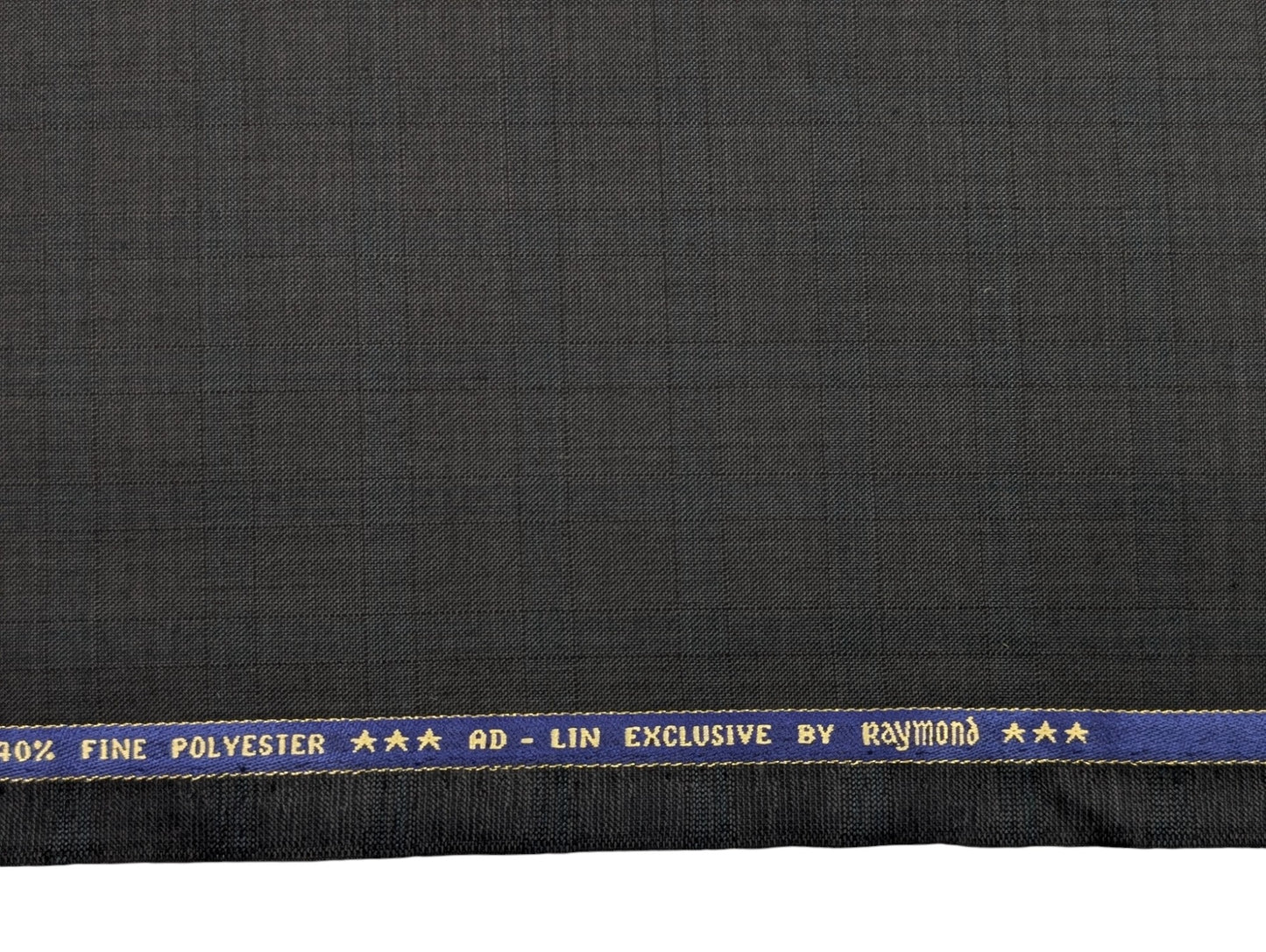 Raymond Cartino 160s Merino Wool Blend Unstitched Suiting Fabric (Charcoal Gray, Self Checks)