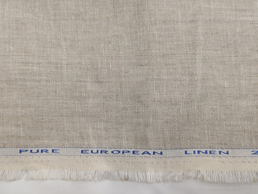 100% Pure European Linen Suiting Fabric - 25 Lea (Natural Beige)