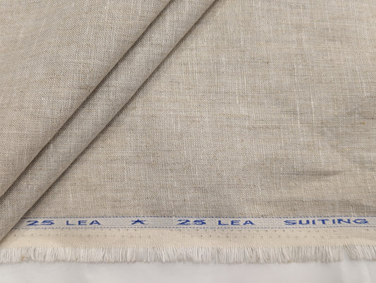 100% Pure European Linen Suiting Fabric - 25 Lea (Natural Beige)