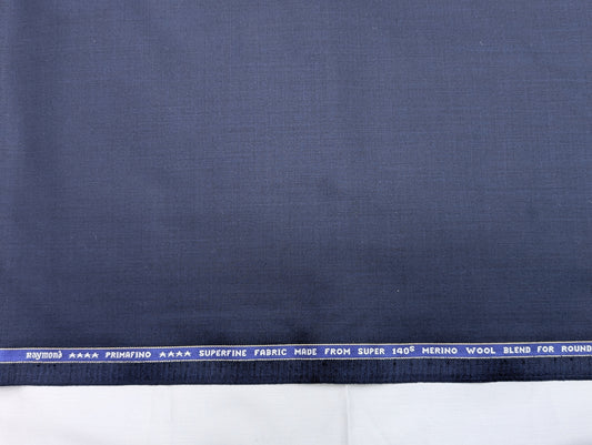 Raymond Primafino Super 140's Premium Unstitched Suiting Fabric - (Blue)