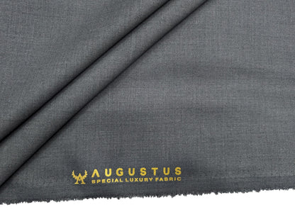 Augustus TR Blend Premium Unstitched Suiting Fabric (Steel Gray)