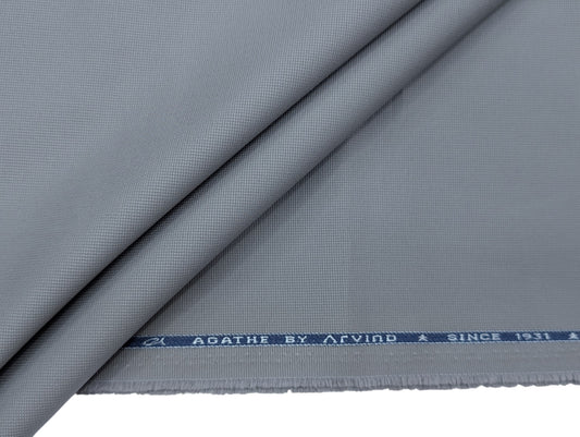 Arvind 100% Cotton Textured Suiting Fabric (Gray)