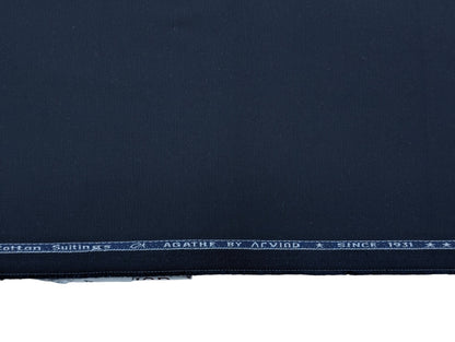 Arvind 100% Cotton Textured Suiting Fabric (Navy Blue)