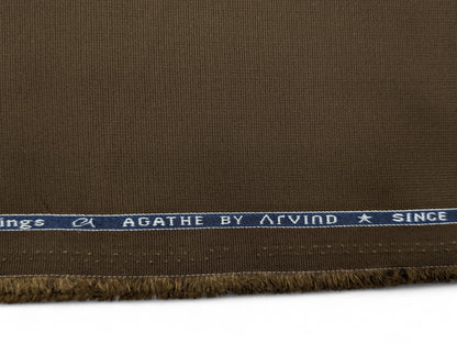 Arvind 100% Cotton Textured Suiting Fabric (Brown)