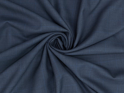 Raymond Royal Classico Super 120’s Merino Wool Blend Suiting Fabric – (Midnight Grey, Checks)