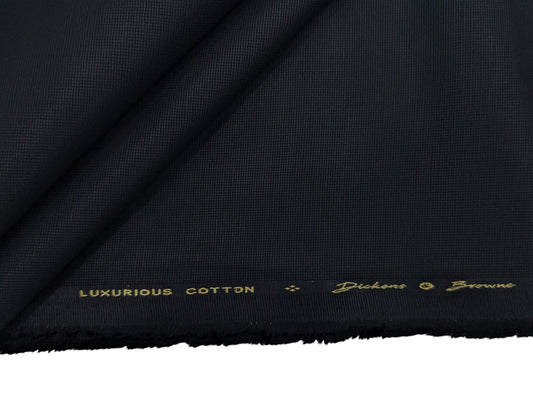 Dickens And Browne 100% Cotton Textured Suiting Fabric (Black) (By Bombay Rayon)