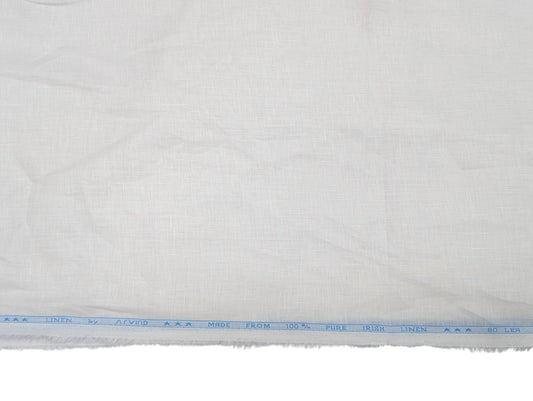 Arvind 80 LEA Pure Irish Linen Shirting Fabric – Classic White