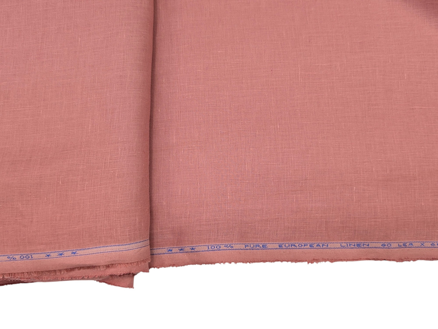 100% European Linen Shirt Fabric (Muted Rose) - 60 LEA