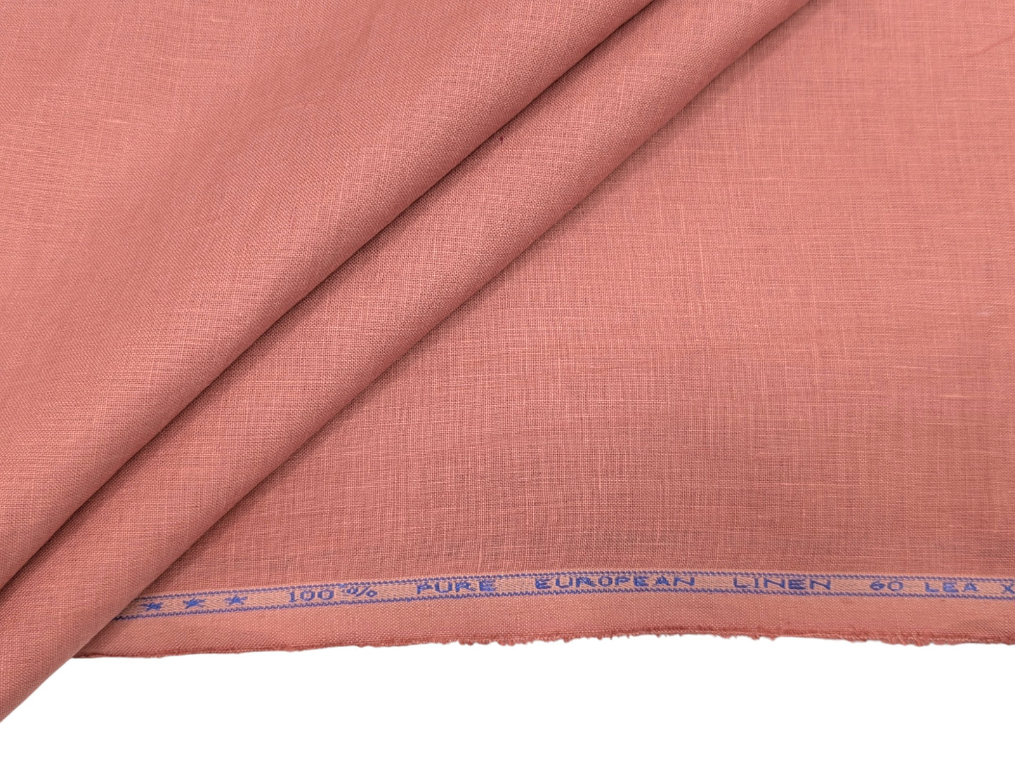 100% European Linen Shirt Fabric (Muted Rose) - 60 LEA