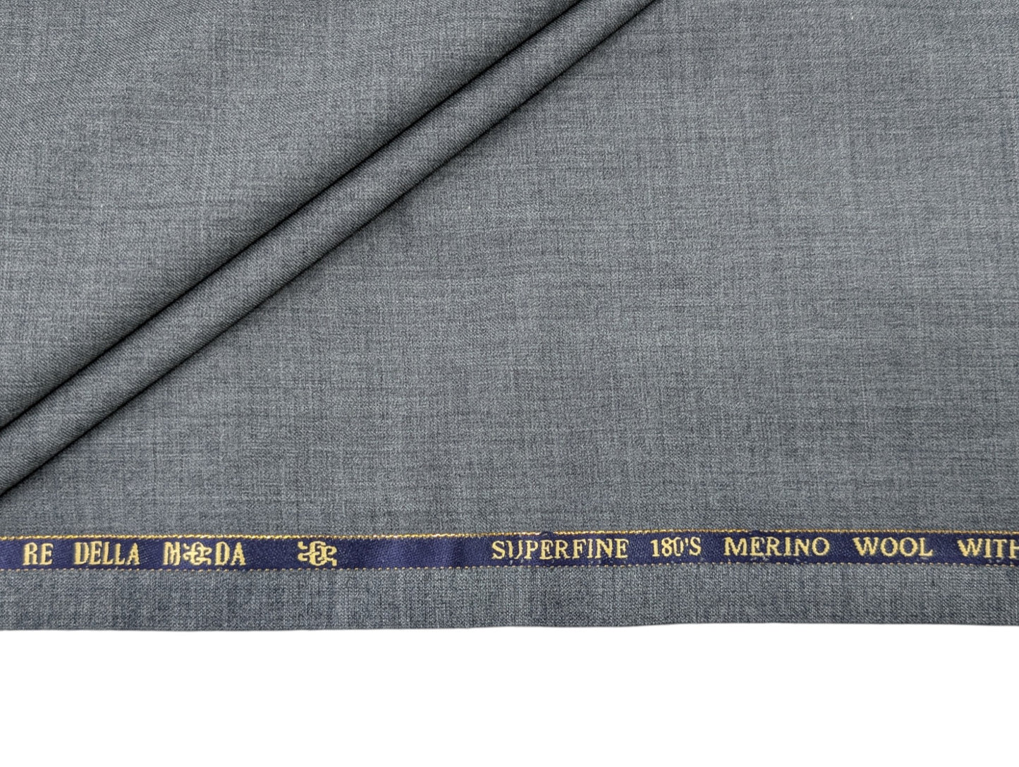 Georgia Gullini Italy 180s Merino Wool Blend Suiting Fabric (Grey Melange)
