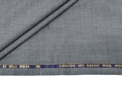 Georgia Gullini Italy 180s Merino Wool Blend Suiting Fabric (Grey Melange)