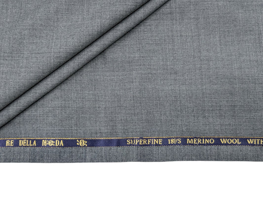 Georgia Gullini Italy 180s Merino Wool Blend Suiting Fabric (Grey Melange)