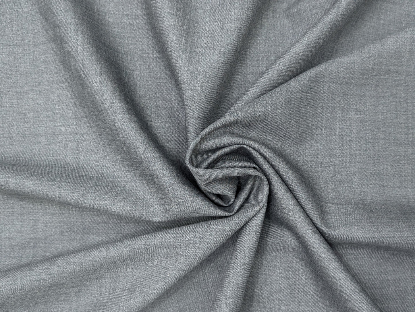 Georgia Gullini Italy 180s Merino Wool Blend Suiting Fabric (Grey Melange)