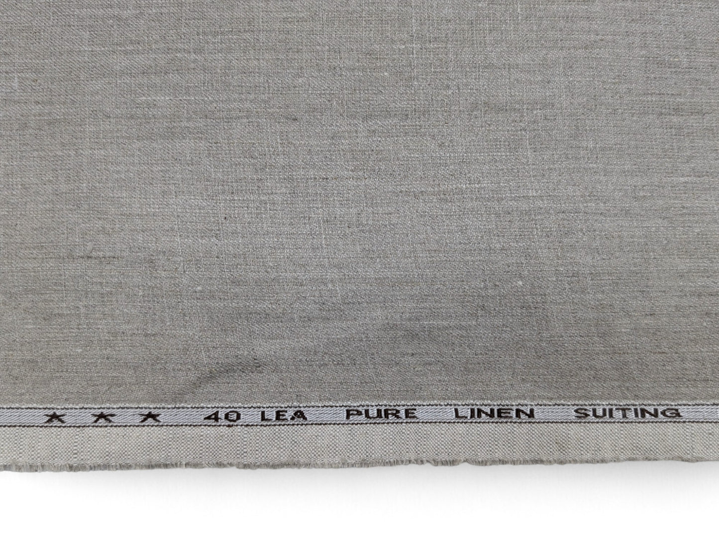 Pure Linen Suiting Fabric - 40 Lea (Beige)