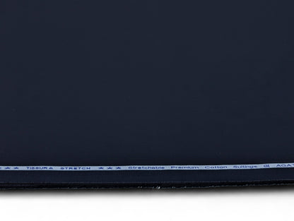 Arvind 100% Cotton Stretched Suiting Fabric (Navy Blue)