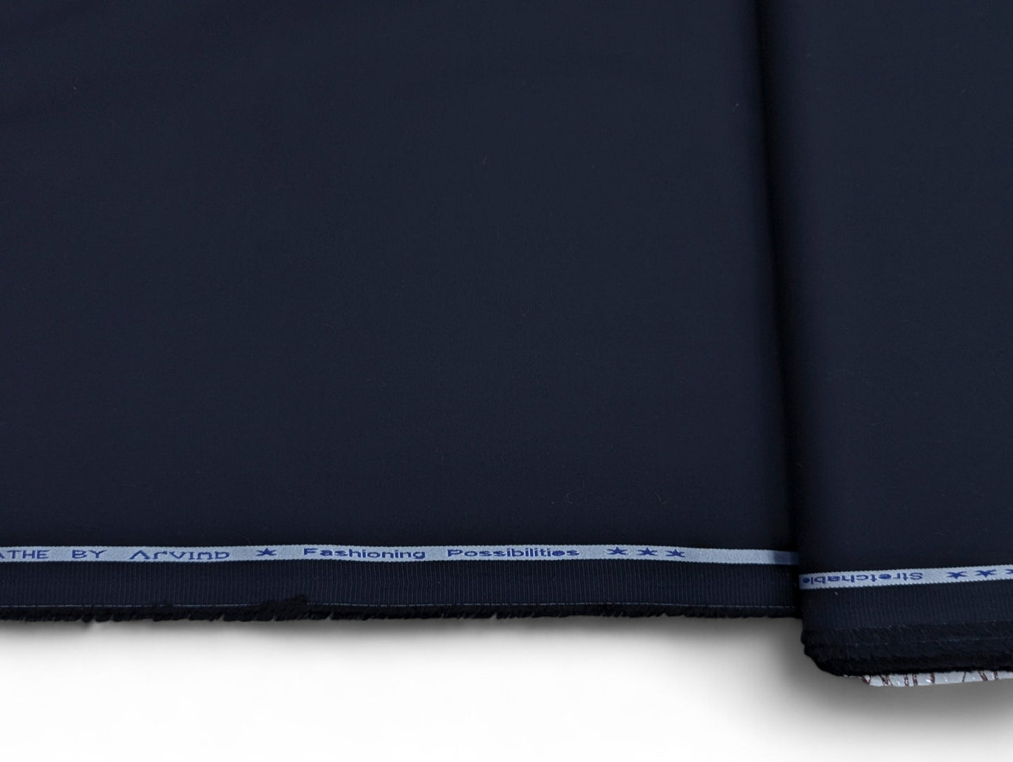 Arvind 100% Cotton Stretched Suiting Fabric (Navy Blue)