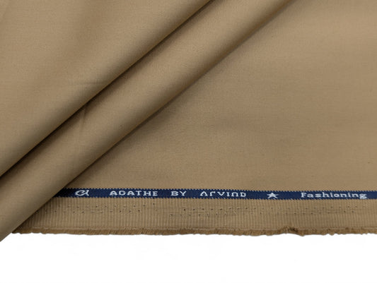 Arvind 100% Cotton Suiting Fabric (Warm Beige)
