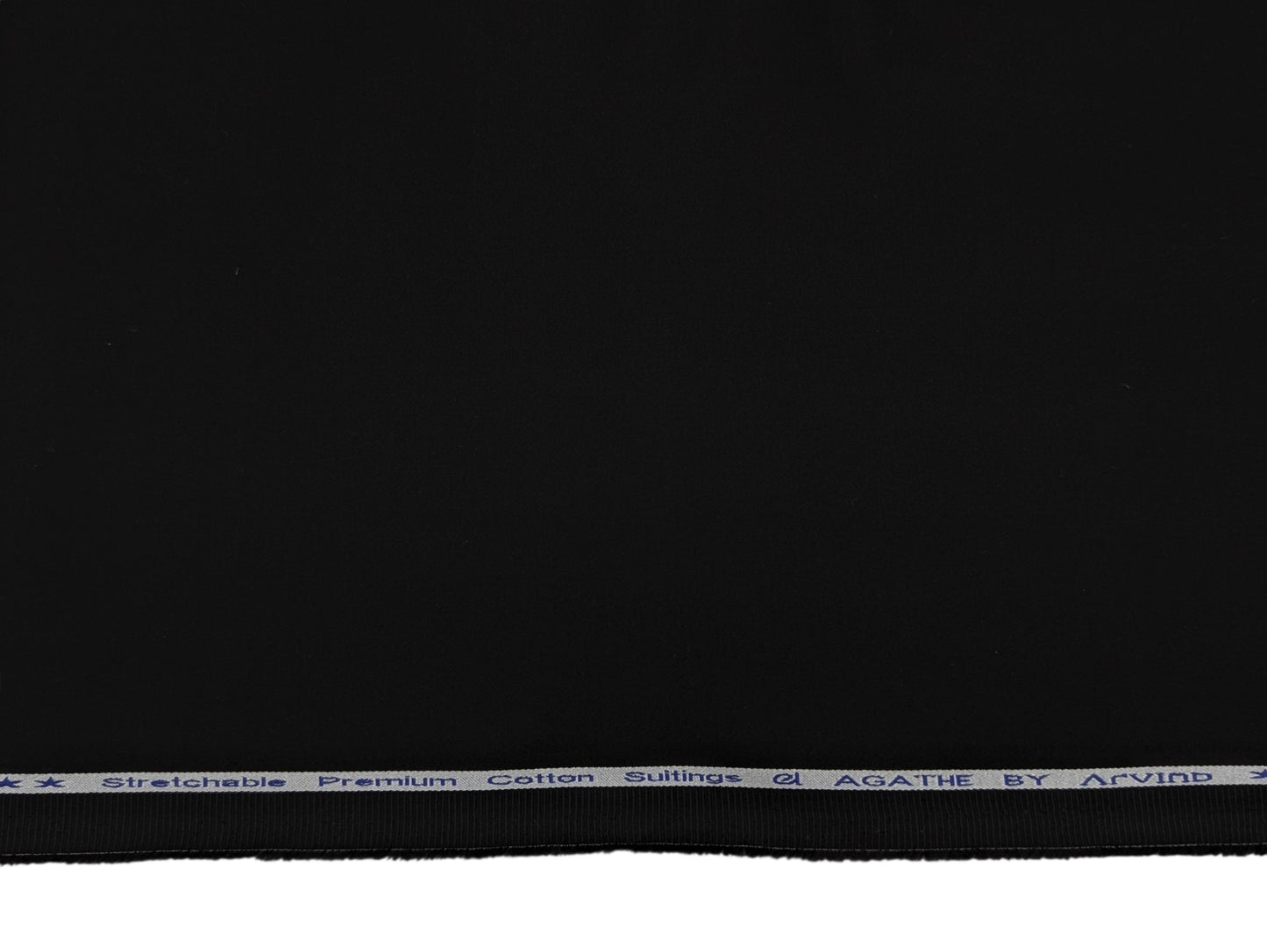 Arvind 100% Cotton Suiting Fabric (Pure Black)