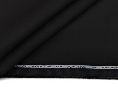 Arvind 100% Cotton Suiting Fabric (Pure Black)