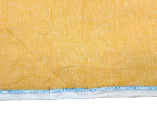 Italian Luxury collection 100% Pure Linen Fabric (Sunshine Yellow)