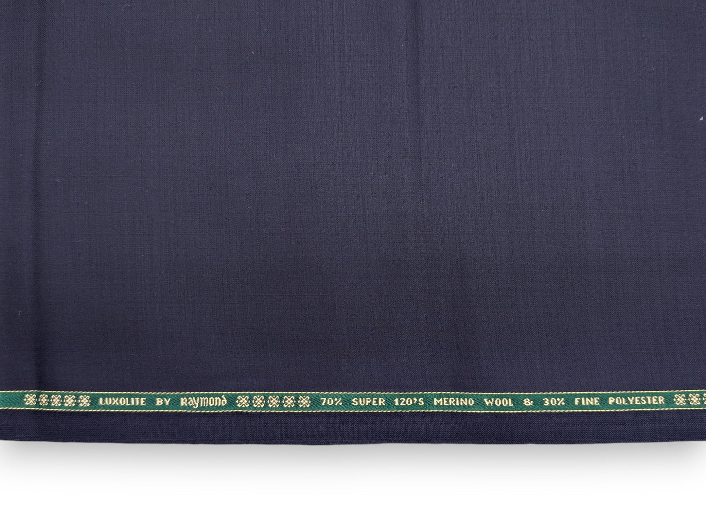 Raymond Luxolite 70% Wool Super 120's Premium Unstitched Suiting Fabric (Navy Blue)