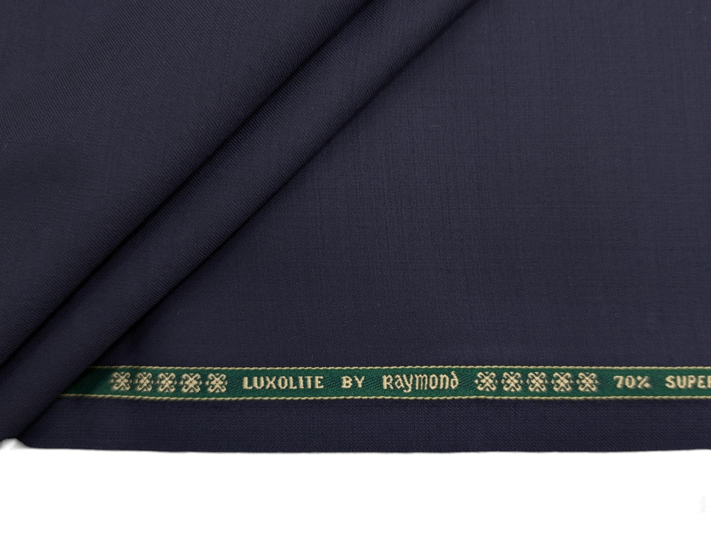 Raymond Luxolite 70% Wool Super 120's Premium Unstitched Suiting Fabric (Navy Blue)