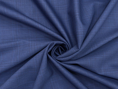 Raymond Luxolite 70% Wool Super 120's Premium Unstitched Suiting Fabric (Checkered Blue)
