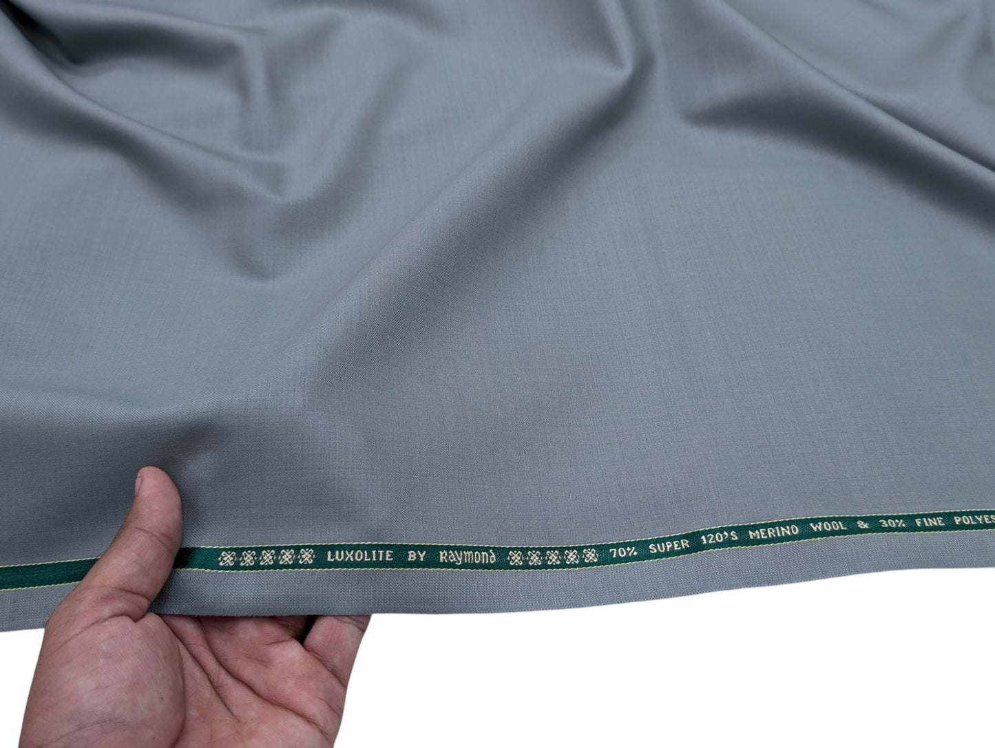 Raymond Luxolite 70% Wool Super 120's Unstitched Suiting Fabric (Pista Green)