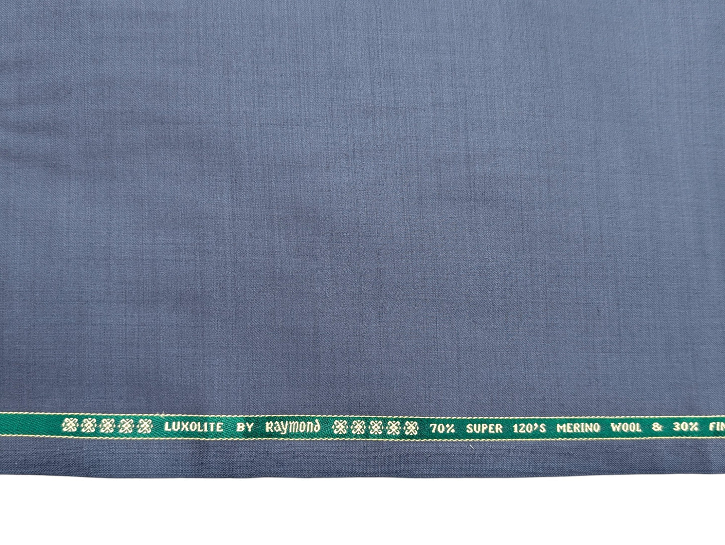 Raymond Luxolite 70% Wool Super 120's Premium Unstitched Suiting Fabric (Greyish Blue)