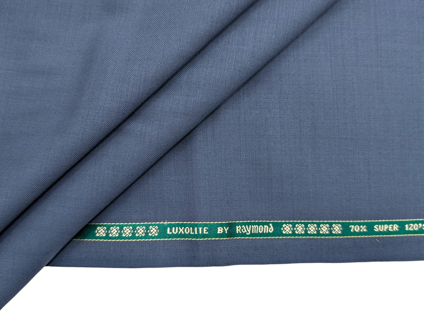 Raymond Luxolite 70% Wool Super 120's Premium Unstitched Suiting Fabric (Greyish Blue)