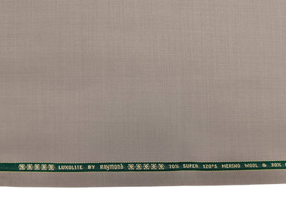 Raymond Luxolite 70%Wool Super 120's Premium Unstitched Suiting Fabric (Beige)