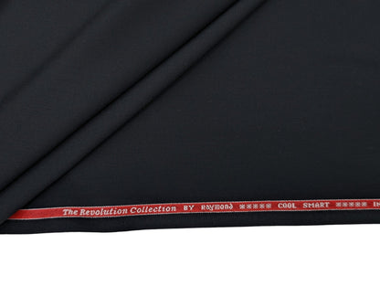 Raymond The Revolution Collection Super 70's Wool blend Suiting Fabric (Noir Black)