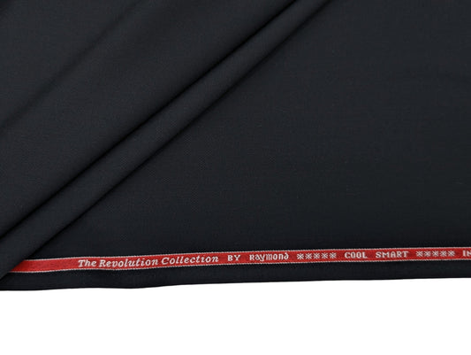 Raymond The Revolution Collection Super 70's Wool blend Suiting Fabric (Noir Black)