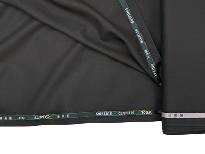 Canetti Italy Super 100's Merino Wool Blend Suiting Fabric (Bottle Green, Subtle Weave)