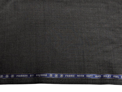 Raymond Markus Super 70's Merino Wool Blend Suiting Fabric (Charcoal Gray, Self Pattern)