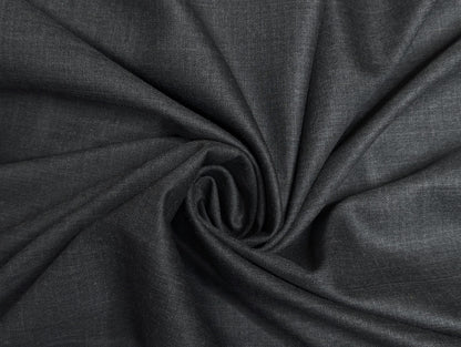 Raymond Markus Super 70's Merino Wool Blend Suiting Fabric (Charcoal Gray, Self Pattern)