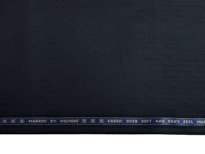 Raymond Markus Super 70's Merino Wool Blend Suiting Fabric (Royal Navy Blue, Pinstripe)