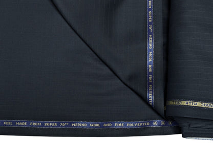 Raymond Markus Super 70's Merino Wool Blend Suiting Fabric (Royal Navy Blue, Pinstripe)