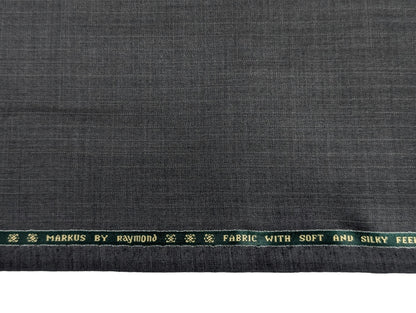 Raymond Markus Super 70's Merino Wool Blend Suiting Fabric (Steel Grey, Pinstripe)