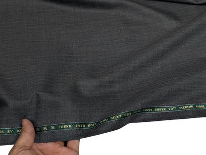 Raymond Markus Super 70's Merino Wool Blend Suiting Fabric (Steel Grey, Pinstripe)