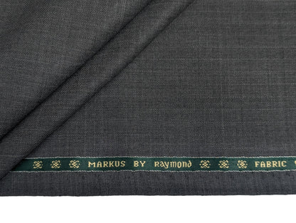 Raymond Markus Super 70's Merino Wool Blend Suiting Fabric (Steel Grey, Pinstripe)