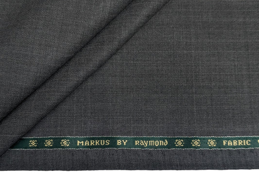 Raymond Markus Super 70's Merino Wool Blend Suiting Fabric (Steel Grey, Pinstripe)