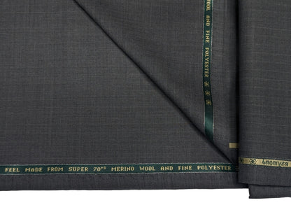 Raymond Markus Super 70's Merino Wool Blend Suiting Fabric (Steel Grey, Pinstripe)